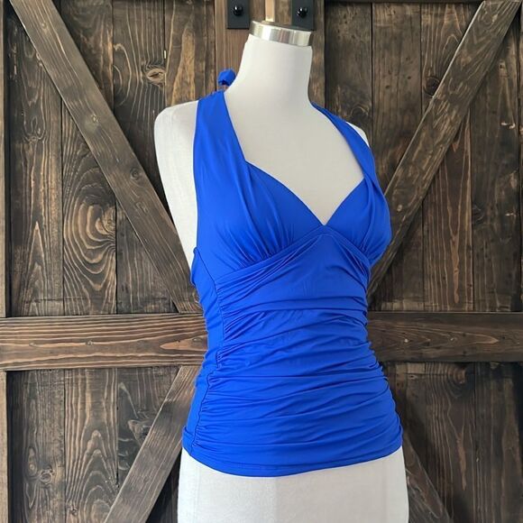 NWT Island Goddess Halter Tankini Top - Saphire - Picture 4 of 13